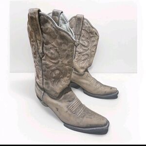 CORRAL Women C2033 Naham Distressed Brown Leather Western Boots Size 6.5 M